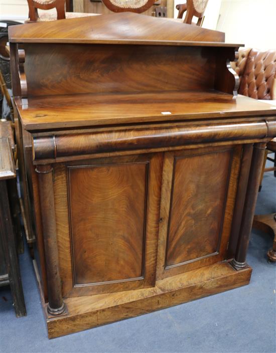 A Victorian mahogany chiffonier, W.107cm